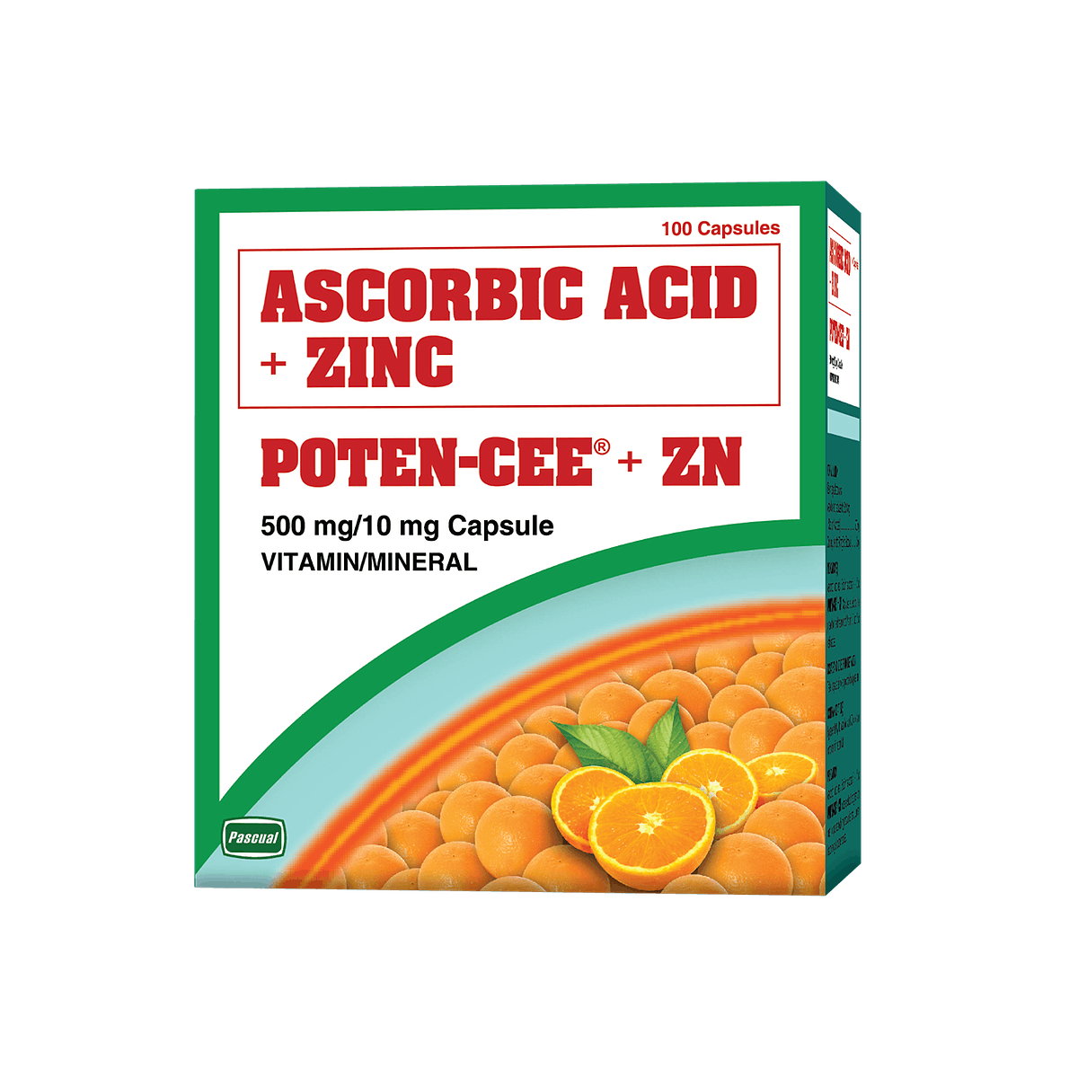 POTENCEE + ZN Ascorbic Acid / Zinc 500mg / 10mg Capsule 1's price in